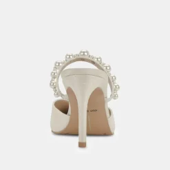 KANIKA PEARL HEELS VANILLA SILK