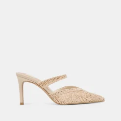 KASSY HEELS NATURAL MACRAME