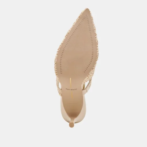 KASSY HEELS NATURAL MACRAME