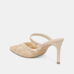 KASSY HEELS NATURAL MACRAME