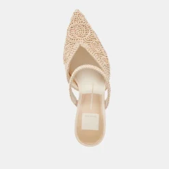 KASSY HEELS NATURAL MACRAME