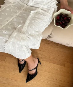 KATIK HEELS BLACK FLORAL LACE