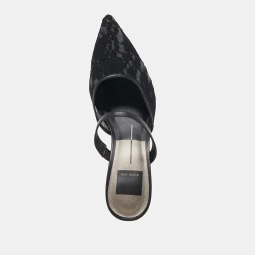 KATIK HEELS BLACK FLORAL LACE