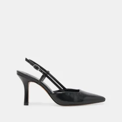 KIM HEELS MIDNIGHT CRINKLE PATENT