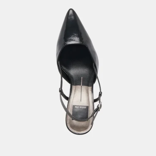 KIM HEELS MIDNIGHT CRINKLE PATENT