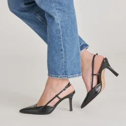 KIM HEELS MIDNIGHT CRINKLE PATENT