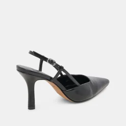 KIM HEELS MIDNIGHT CRINKLE PATENT