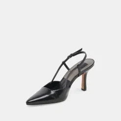 KIM HEELS MIDNIGHT CRINKLE PATENT