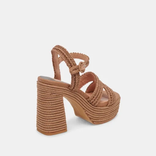 LACYE HEELS BROWN WOVEN