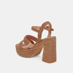 LACYE HEELS BROWN WOVEN