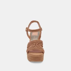 LACYE HEELS BROWN WOVEN