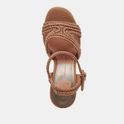 LACYE HEELS BROWN WOVEN