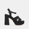LACYE HEELS ONYX WOVEN