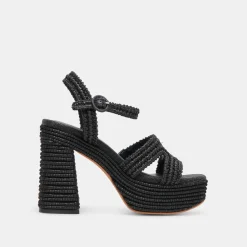 LACYE HEELS ONYX WOVEN