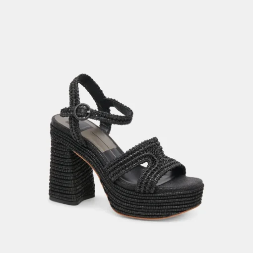 LACYE HEELS ONYX WOVEN