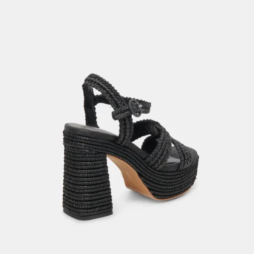 LACYE HEELS ONYX WOVEN