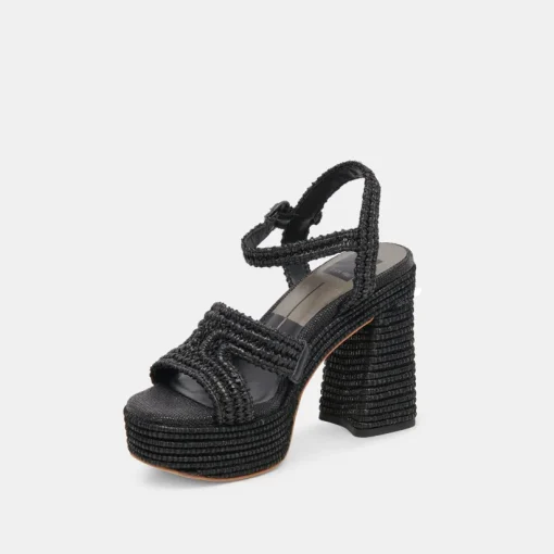 LACYE HEELS ONYX WOVEN