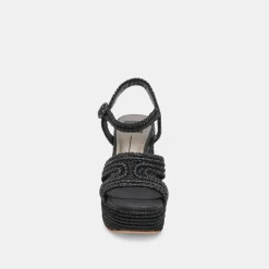 LACYE HEELS ONYX WOVEN
