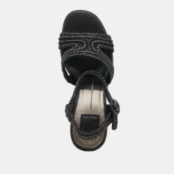 LACYE HEELS ONYX WOVEN