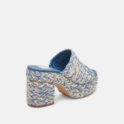 LADY HEELS BLUE MULTI WOVEN