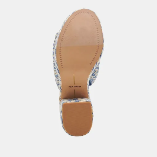 LADY HEELS BLUE MULTI WOVEN