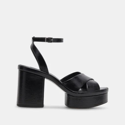LAISHA HEELS MIDNIGHT CRINKLE PATENT