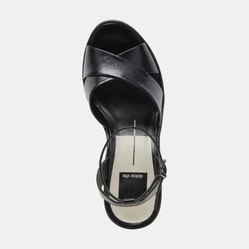 LAISHA HEELS MIDNIGHT CRINKLE PATENT