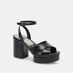LAISHA HEELS MIDNIGHT CRINKLE PATENT