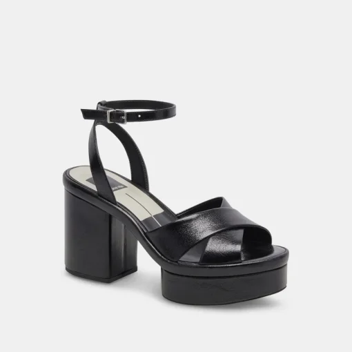 LAISHA HEELS MIDNIGHT CRINKLE PATENT