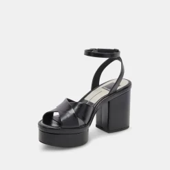 LAISHA HEELS MIDNIGHT CRINKLE PATENT