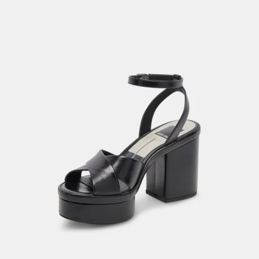 LAISHA HEELS MIDNIGHT CRINKLE PATENT