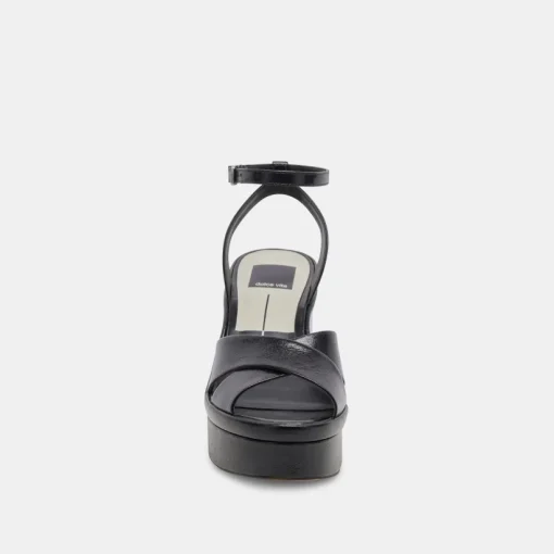 LAISHA HEELS MIDNIGHT CRINKLE PATENT