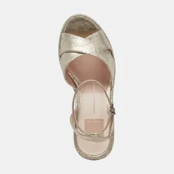 LAISHA HEELS PLATINUM DISTRESSED LEATHER