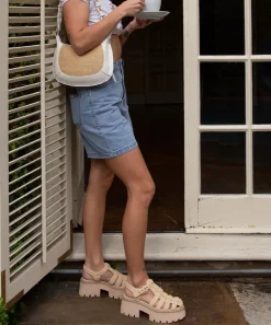 LASLY SANDALS NATURAL KNIT