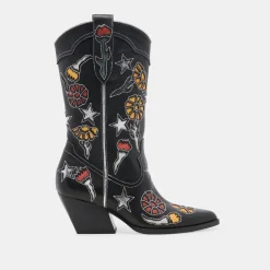 LASSIE BOOTS BLACK MULTI LEATHER