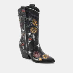 LASSIE BOOTS BLACK MULTI LEATHER
