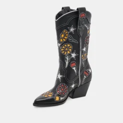 LASSIE BOOTS BLACK MULTI LEATHER