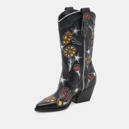LASSIE BOOTS BLACK MULTI LEATHER