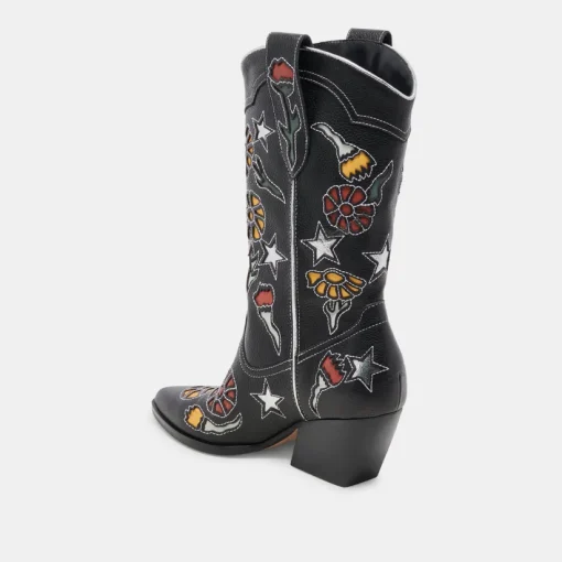 LASSIE BOOTS BLACK MULTI LEATHER