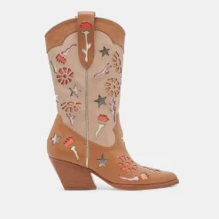 LASSIE BOOTS TAN MULTI LEATHER