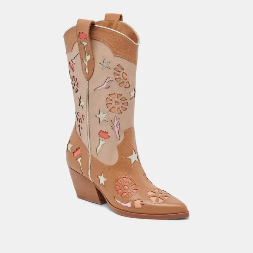 LASSIE BOOTS TAN MULTI LEATHER