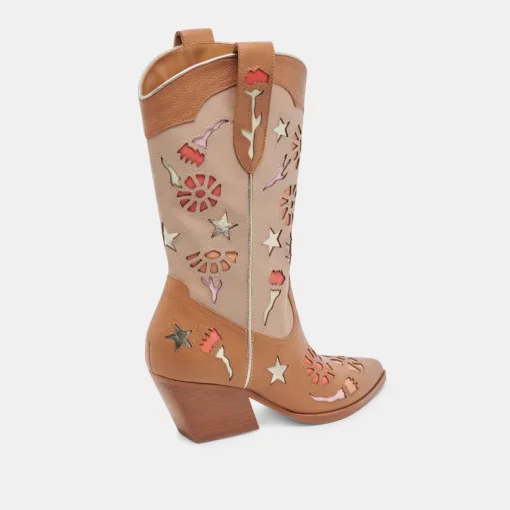 LASSIE BOOTS TAN MULTI LEATHER