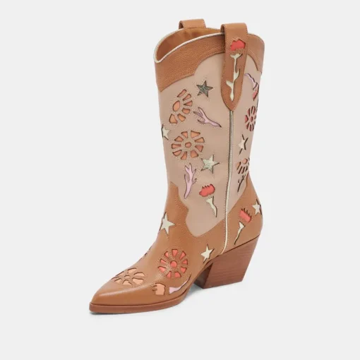 LASSIE BOOTS TAN MULTI LEATHER