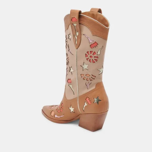 LASSIE BOOTS TAN MULTI LEATHER