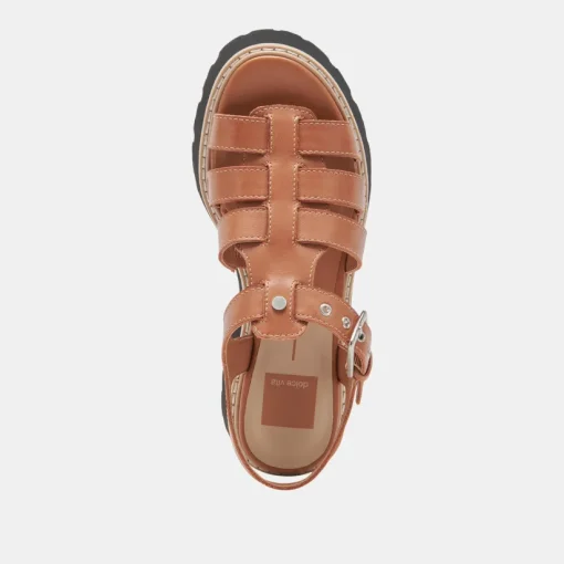 LATICE SANDALS BROWN LEATHER