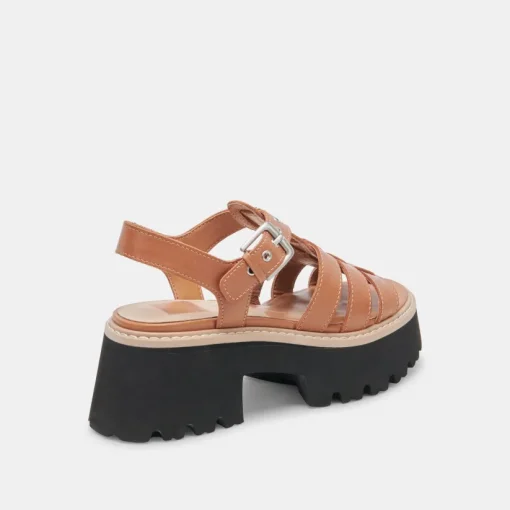 LATICE SANDALS BROWN LEATHER