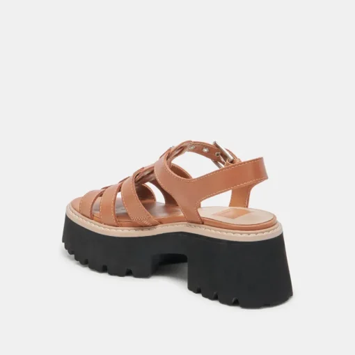 LATICE SANDALS BROWN LEATHER