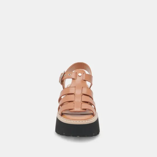 LATICE SANDALS BROWN LEATHER