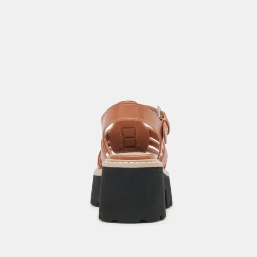 LATICE SANDALS BROWN LEATHER