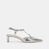 LAVON HEELS SILVER DISTRESSED LEATHER